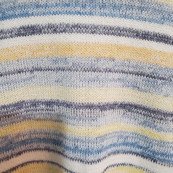 Talbots cotton blend mixed yarn stripe long sleeve sweater. 1X. NWT - Picture 8 of 12